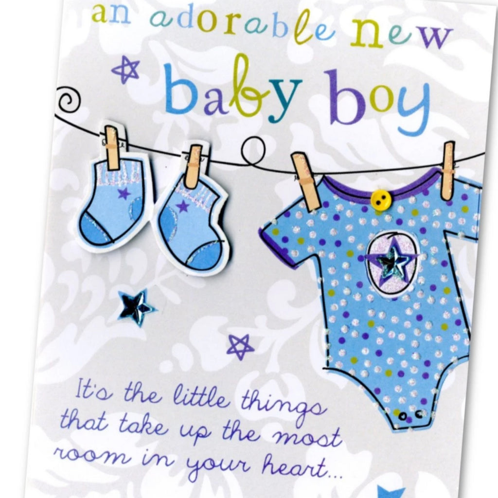 Baby Boy Greetings Card (will vary)