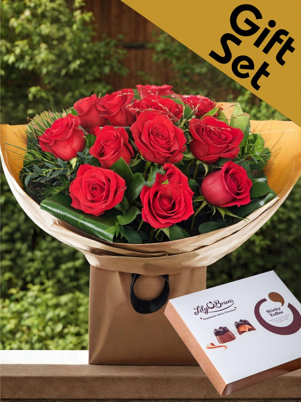 Red Roses 12x & Chocolates ❤️