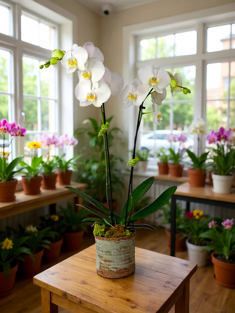 2-Stem White Orchid