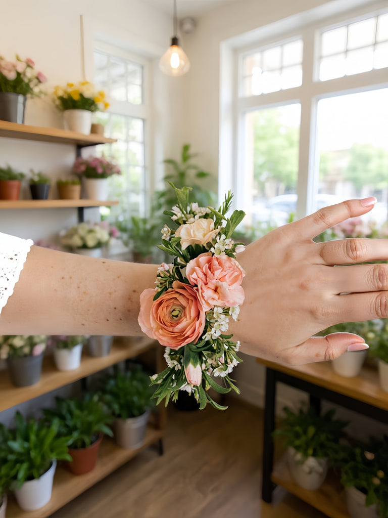 Peach Elegance Corsage