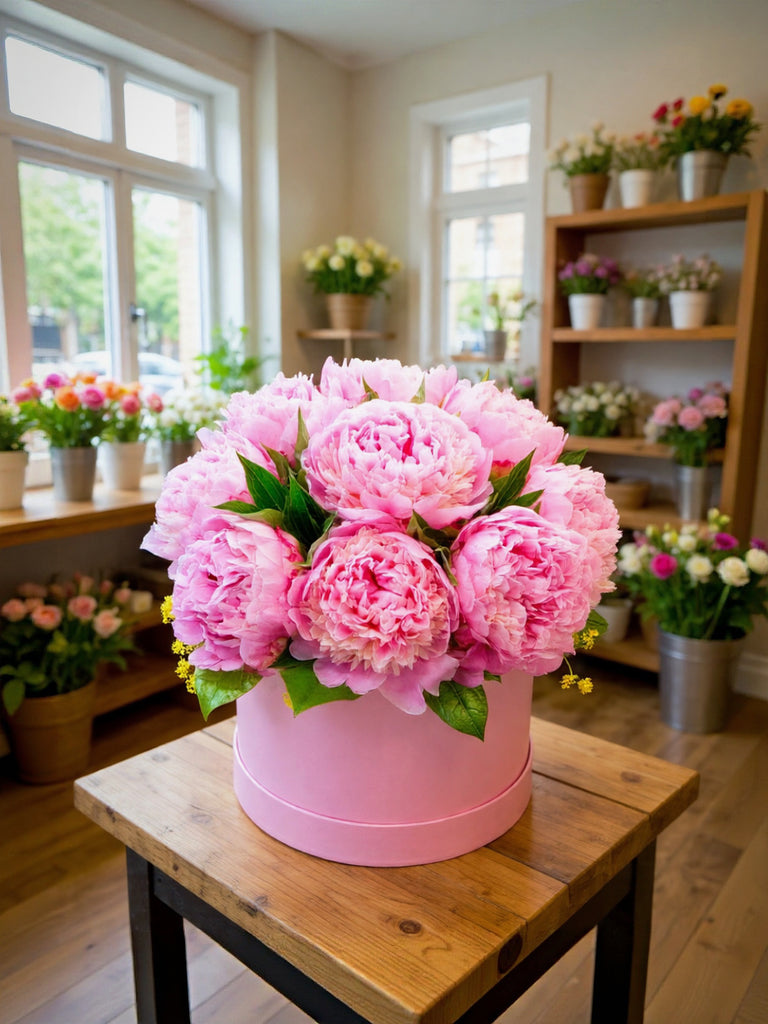 Pink Peony Luxury Hatbox