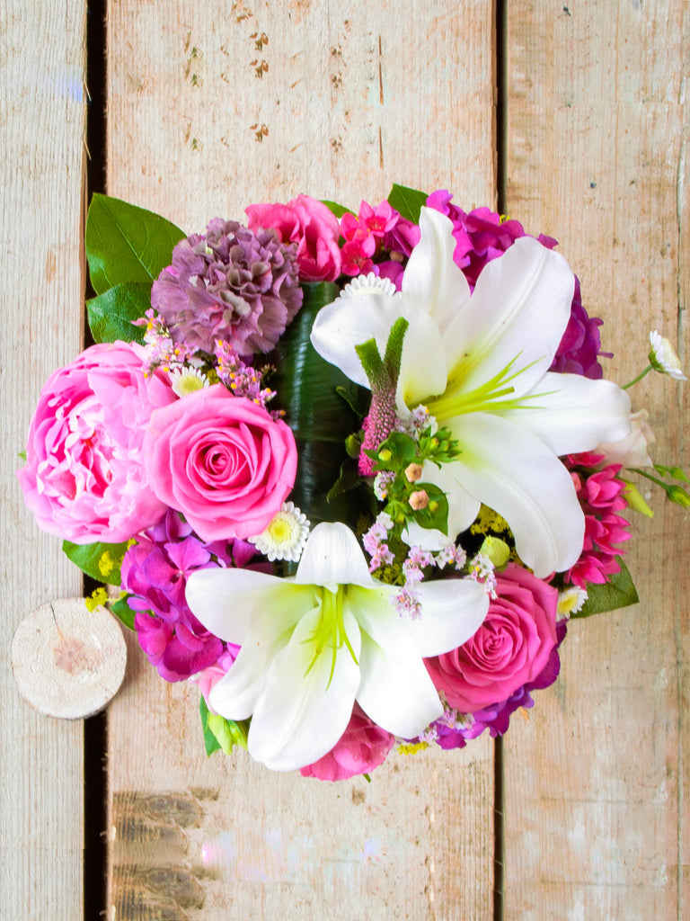 Pink and White Hatbox