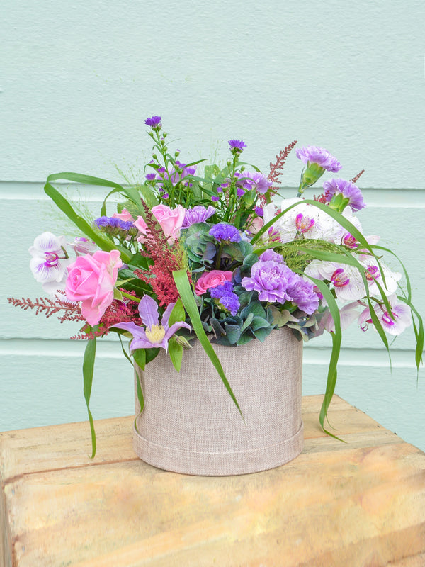 Purple Velvet Luxury Hatbox