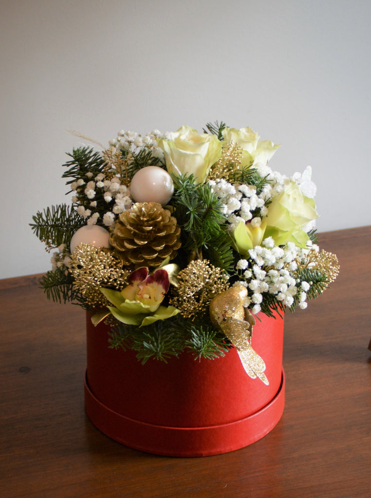 White Gold Festive Hatbox