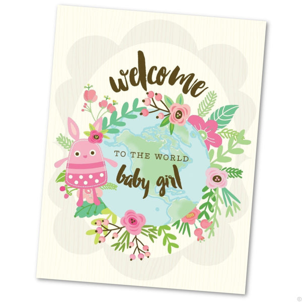 Baby Girl Greetings Card (will vary)